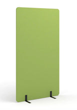 Load image into Gallery viewer, Green freestanding acoustic partition with black feet for stability
