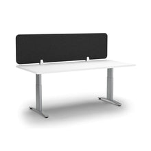 Load image into Gallery viewer, Black acoustic desk screen sitting on top of desk