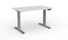 Load image into Gallery viewer, Electric Standing Desk NZ Silver Grey Frame / NZ Made Snowdrift Top