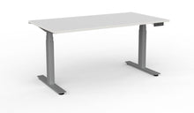 Load image into Gallery viewer, Electric Standing Desk NZ Silver Grey Frame / NZ Made Snowdrift Top