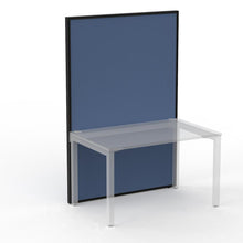 Load image into Gallery viewer, Studio 50 freestanding acoustic screen at back of a desk sitting above the desk and down to the floor