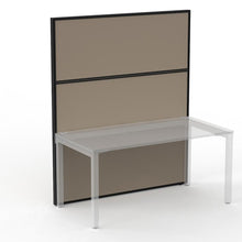 Load image into Gallery viewer, Studio 50 freestanding acoustic screen at back of a desk sitting above the desk and down to the floor