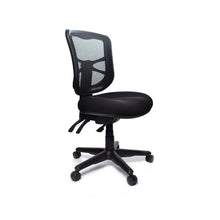 Load image into Gallery viewer, Black Metro low back ergonomic office chair with mesh back
