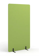 Load image into Gallery viewer, Green freestanding acoustic partition with black feet for stability
