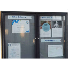 Load image into Gallery viewer, Lockable Notice Board 1200 x 1200 - Hinged Door
