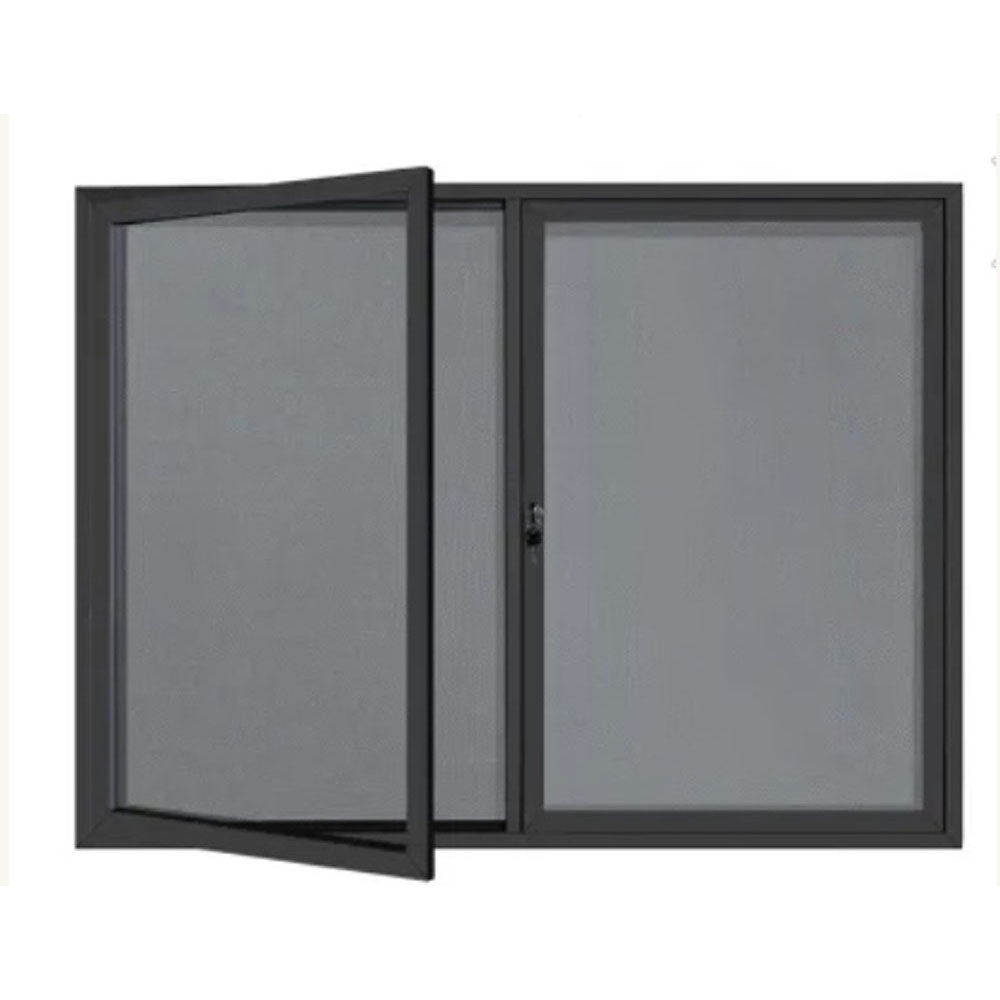 Lockable Notice Board 1200 x 1200 - Hinged Door