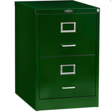 Load image into Gallery viewer, PRECISION Vintage style green 2 draw filling cabinet
