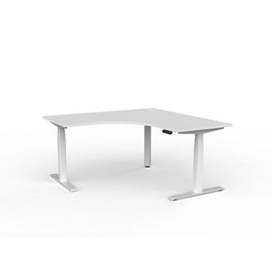 VELOCITY Electric Standing Corner Desk 1500 x 1500