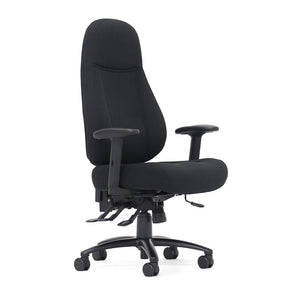 Black Vulcan Ergonomic heavy duty computer chair with arms