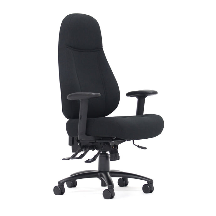 Black Vulcan Ergonomic heavy duty computer chair with arms