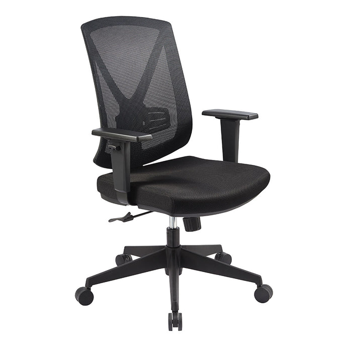 Black Brio 2 ergonomic office chair with mesh back and height adjustable arms