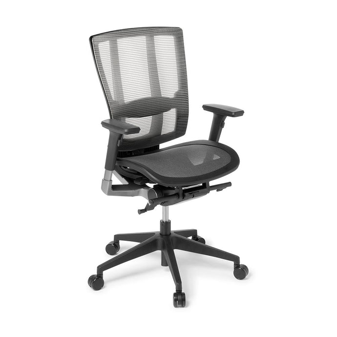 Black cloud ergonomic office chair with mesh back and seat