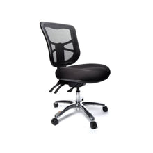 Load image into Gallery viewer, Black metro low back ergonomic office chair with mesh back
