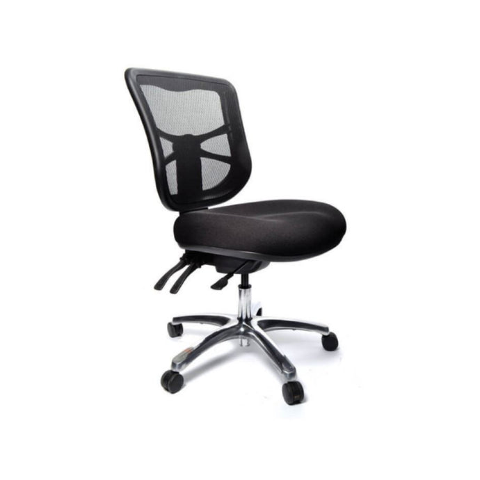 Black metro low back ergonomic office chair with mesh back