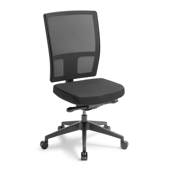 Black Media ergonomic office chair with mesh back
