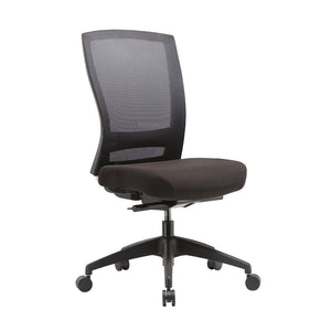 Black Mentor Nylon Base ergonomic office chair with mesh back