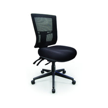 Load image into Gallery viewer, Black Metro 2 ergonomic office chair with mesh back and nylon base
