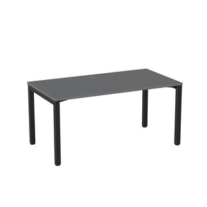 Cubit desk with black powder coated legs and grey top