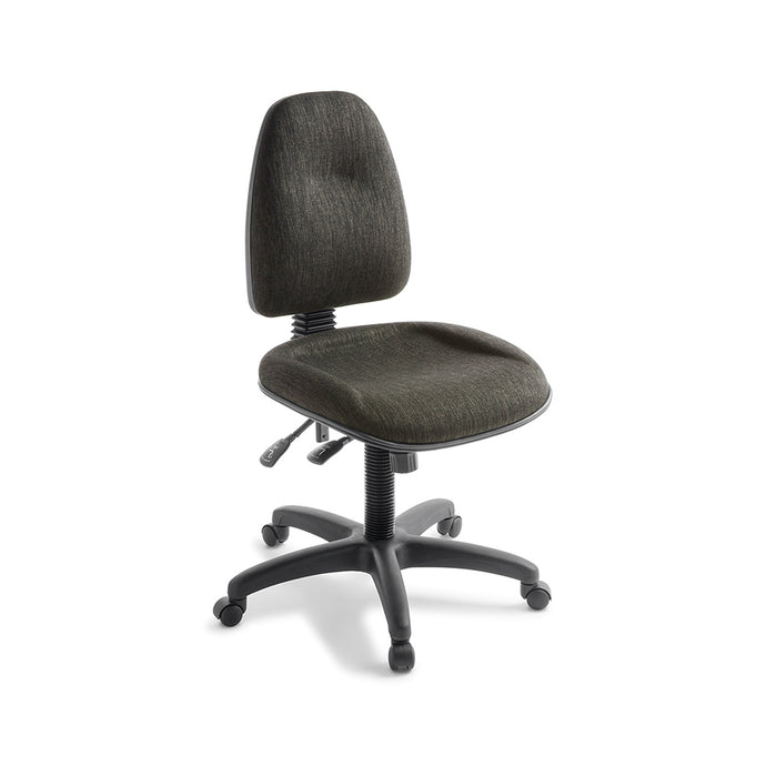 Black spectrum  3 ergonomic office chair with a long wide seat