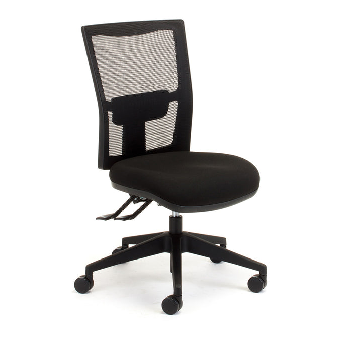 Black Team Air Ergonomic office chair with a mesh back